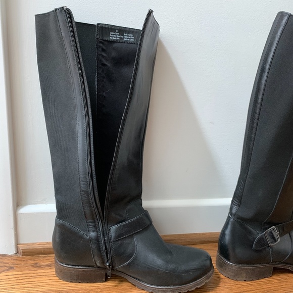 Kenneth Cole New York Black Leather Riding Boot - Picture 12 of 16